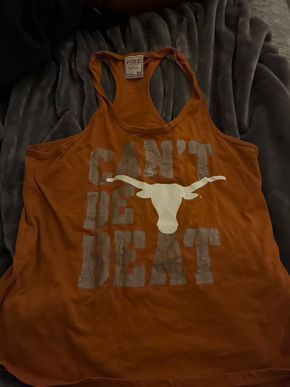 PINK Victoria's Secret Orange Racerback Tank Top - "Can't Be Beat"